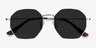 Sun Octave Silver MetalSunglass Frames from EyeBuyDirect, Closed View
