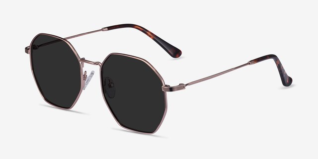 Sun Octave Rose Gold MetalSunglass Frames from EyeBuyDirect, Angle View