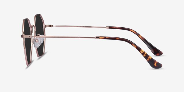 Sun Octave Rose Gold MetalSunglass Frames from EyeBuyDirect, Side View