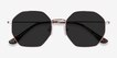 Sun Octave Rose Gold MetalSunglass Frames from EyeBuyDirect, Closed View