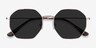 Sun Octave Rose Gold MetalSunglass Frames from EyeBuyDirect, Closed View
