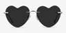 Sun Amore Gold MetalSunglass Frames from EyeBuyDirect, Front View