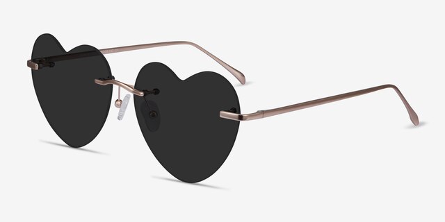 Sun Amore Gold MetalSunglass Frames from EyeBuyDirect, Angle View