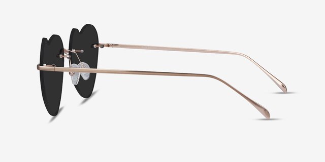 Sun Amore Gold MetalSunglass Frames from EyeBuyDirect, Side View