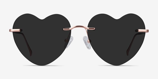 Sun Amore Rose Gold MetalSunglass Frames from EyeBuyDirect, Front View