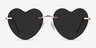 Sun Amore Rose Gold MetalSunglass Frames from EyeBuyDirect, Front View