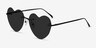 Sun Amore Noir MétalSoleil de Lunette de vue d'EyeBuyDirect, Vue d'Angle