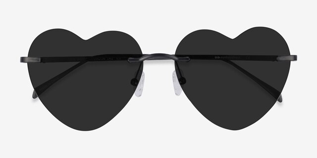 Sun Amore Noir MétalSoleil de Lunette de vue d'EyeBuyDirect, Vue Rapprochée