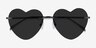 Sun Amore Noir MétalSoleil de Lunette de vue d'EyeBuyDirect, Vue Rapprochée