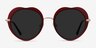 Luv Burgundy MetalSunglass Frames from EyeBuyDirect, Front View