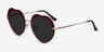 Luv Burgundy MetalSunglass Frames from EyeBuyDirect, Angle View