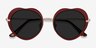 Luv Burgundy MetalSunglass Frames from EyeBuyDirect, Closed View