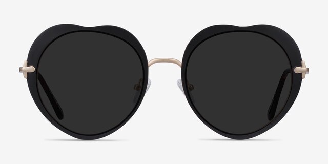Luv Black MetalSunglass Frames from EyeBuyDirect, Front View