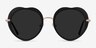 Luv Black MetalSunglass Frames from EyeBuyDirect, Front View
