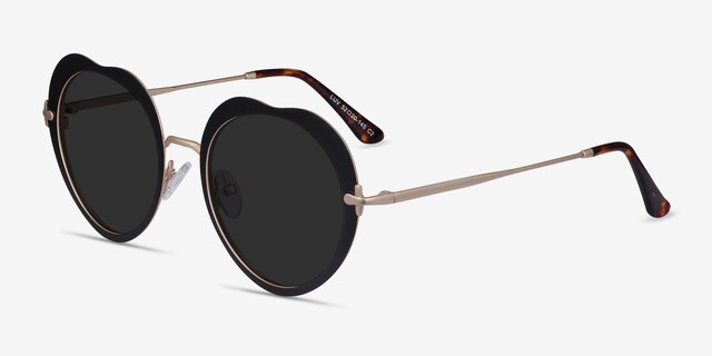 Luv Black MetalSunglass Frames from EyeBuyDirect, Angle View