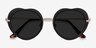 Luv Black MetalSunglass Frames from EyeBuyDirect, Closed View