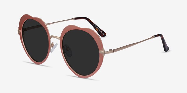 Luv Rose Gold MetalSunglass Frames from EyeBuyDirect, Angle View