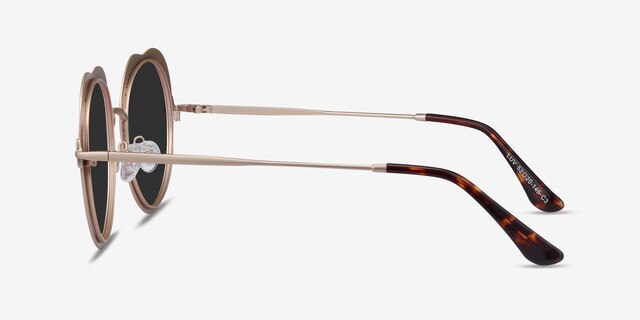 Luv Rose Gold MetalSunglass Frames from EyeBuyDirect, Side View