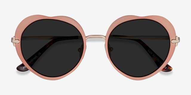 Luv Rose Gold MetalSunglass Frames from EyeBuyDirect, Closed View