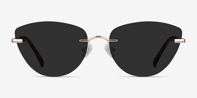 Linger Rose Gold MetalSunglass Frames from EyeBuyDirect, Front View