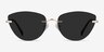 Linger Rose Gold MetalSunglass Frames from EyeBuyDirect, Front View