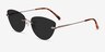 Linger Rose Gold MetalSunglass Frames from EyeBuyDirect, Angle View