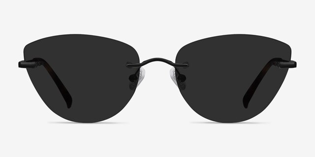 Linger Black MetalSunglass Frames from EyeBuyDirect, Front View