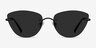 Linger Black MetalSunglass Frames from EyeBuyDirect, Front View