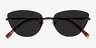 Linger Black MetalSunglass Frames from EyeBuyDirect, Closed View