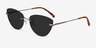 Linger Silver MetalSunglass Frames from EyeBuyDirect, Angle View