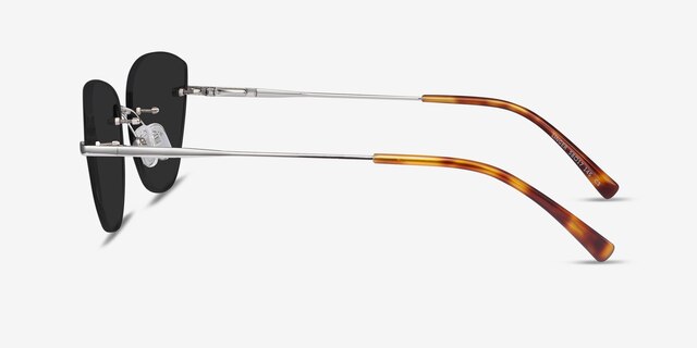 Linger Silver MetalSunglass Frames from EyeBuyDirect, Side View