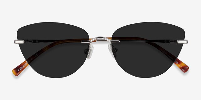 Linger Silver MetalSunglass Frames from EyeBuyDirect, Closed View