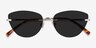 Linger Silver MetalSunglass Frames from EyeBuyDirect, Closed View