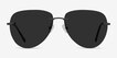 Martin Matte Black MetalSunglass Frames from EyeBuyDirect, Front View