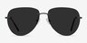 Martin Matte Black MetalSunglass Frames from EyeBuyDirect, Front View