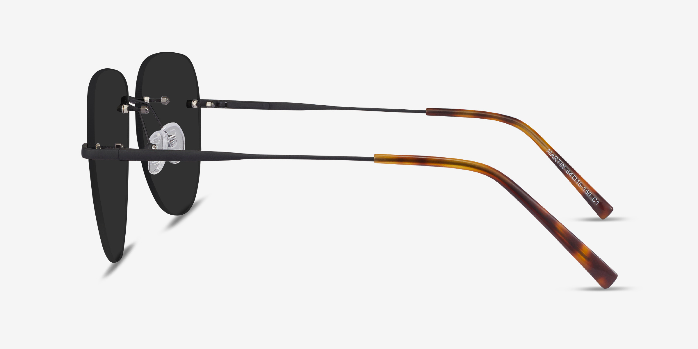 Martin Aviator Matte Black Frame Sunglasses For Men Eyebuydirect