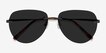 Martin Matte Black MetalSunglass Frames from EyeBuyDirect, Closed View