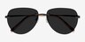 Martin Matte Black MetalSunglass Frames from EyeBuyDirect, Closed View
