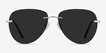 Martin Matte Silver MetalSunglass Frames from EyeBuyDirect, Front View