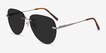 Martin Matte Silver MetalSunglass Frames from EyeBuyDirect, Angle View