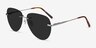Martin Matte Silver MetalSunglass Frames from EyeBuyDirect, Angle View