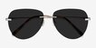 Martin Matte Silver MetalSunglass Frames from EyeBuyDirect, Closed View