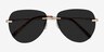 Martin Matte Gold MetalSunglass Frames from EyeBuyDirect, Closed View