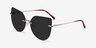 Toyah Light Gold MétalSoleil de Lunette de vue d'EyeBuyDirect, Vue d'Angle