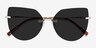 Toyah Light Gold MétalSoleil de Lunette de vue d'EyeBuyDirect, Vue Rapprochée
