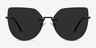 Toyah Black MetalSunglass Frames from EyeBuyDirect, Front View