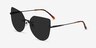 Toyah Black MetalSunglass Frames from EyeBuyDirect, Angle View