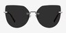 Toyah Silver MetalSunglass Frames from EyeBuyDirect, Front View