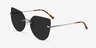 Toyah Silver MetalSunglass Frames from EyeBuyDirect, Angle View