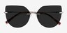 Toyah Silver MetalSunglass Frames from EyeBuyDirect, Closed View
